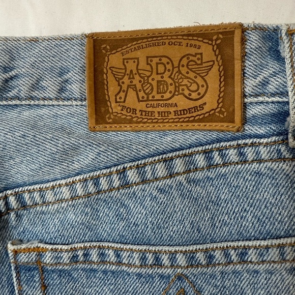 ABS by Allen Schwartz Vintage 100% Cotton Button Fly Embroidered Jeans Size 10 - Picture 4 of 12